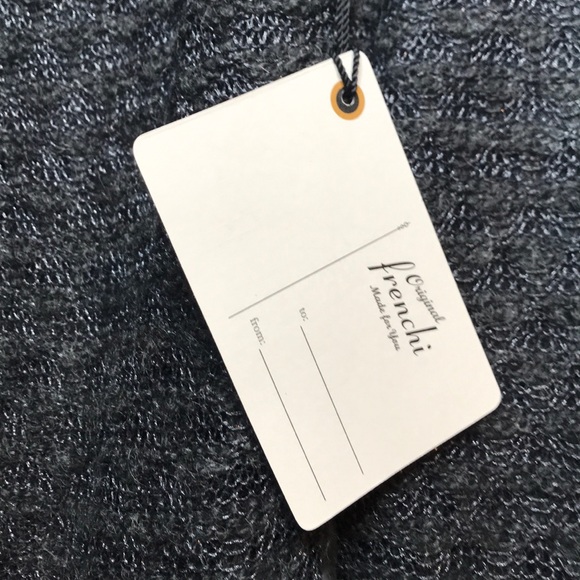 NWT Original Frenchi Gray Knit Sheer Wool Sweater - Picture 6 of 15